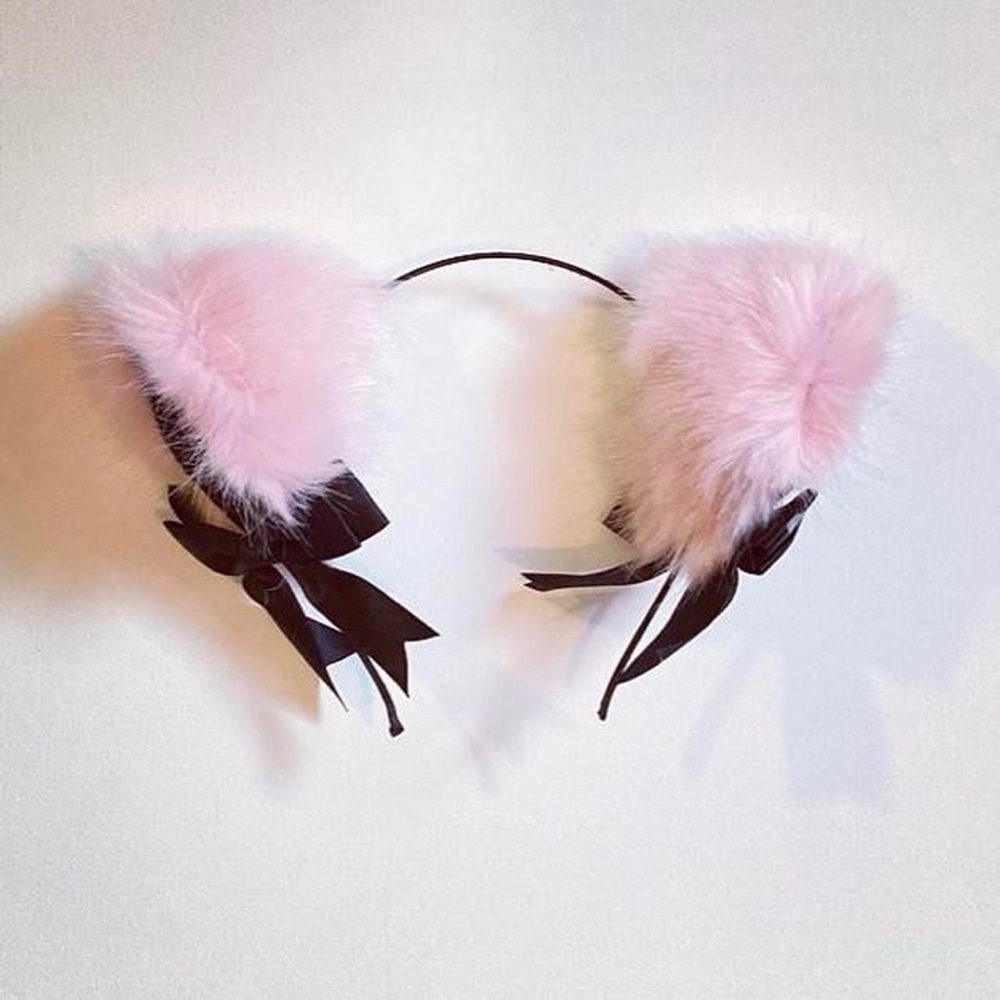Pastel baby pink Neko cosplay ears
